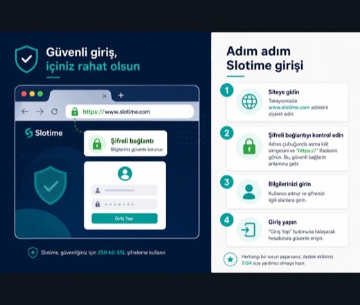 Slotime giriş kılavuzu adım adım görsel anlatım